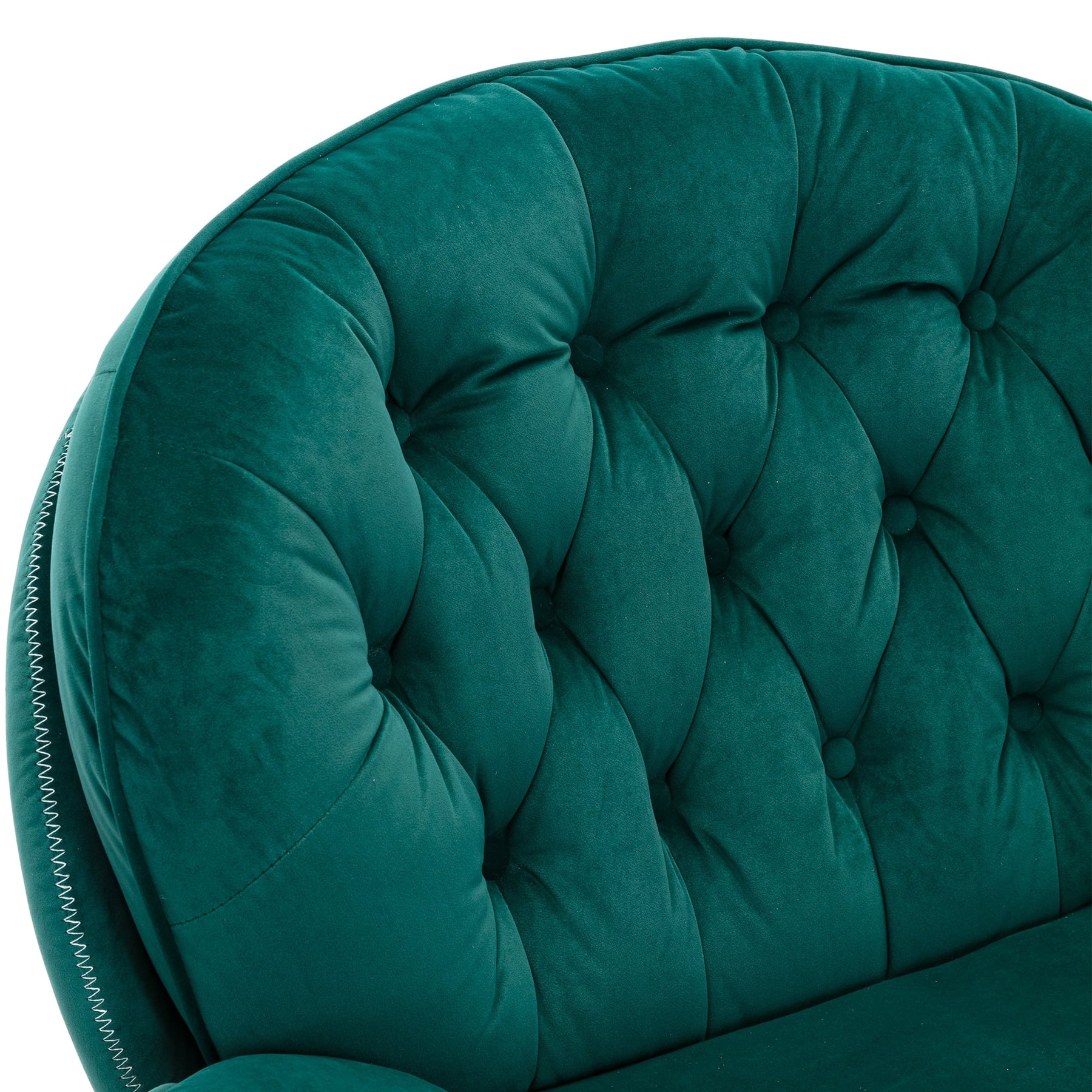 Swivel Accent Chair with Ottoman, Velvet Accent Chair with Footrest, Mid - Century Modern Lounge Chair and Ottoman Set, Reading Chair for Living Room, Bedroom, Reading Room, Home Office, Blue