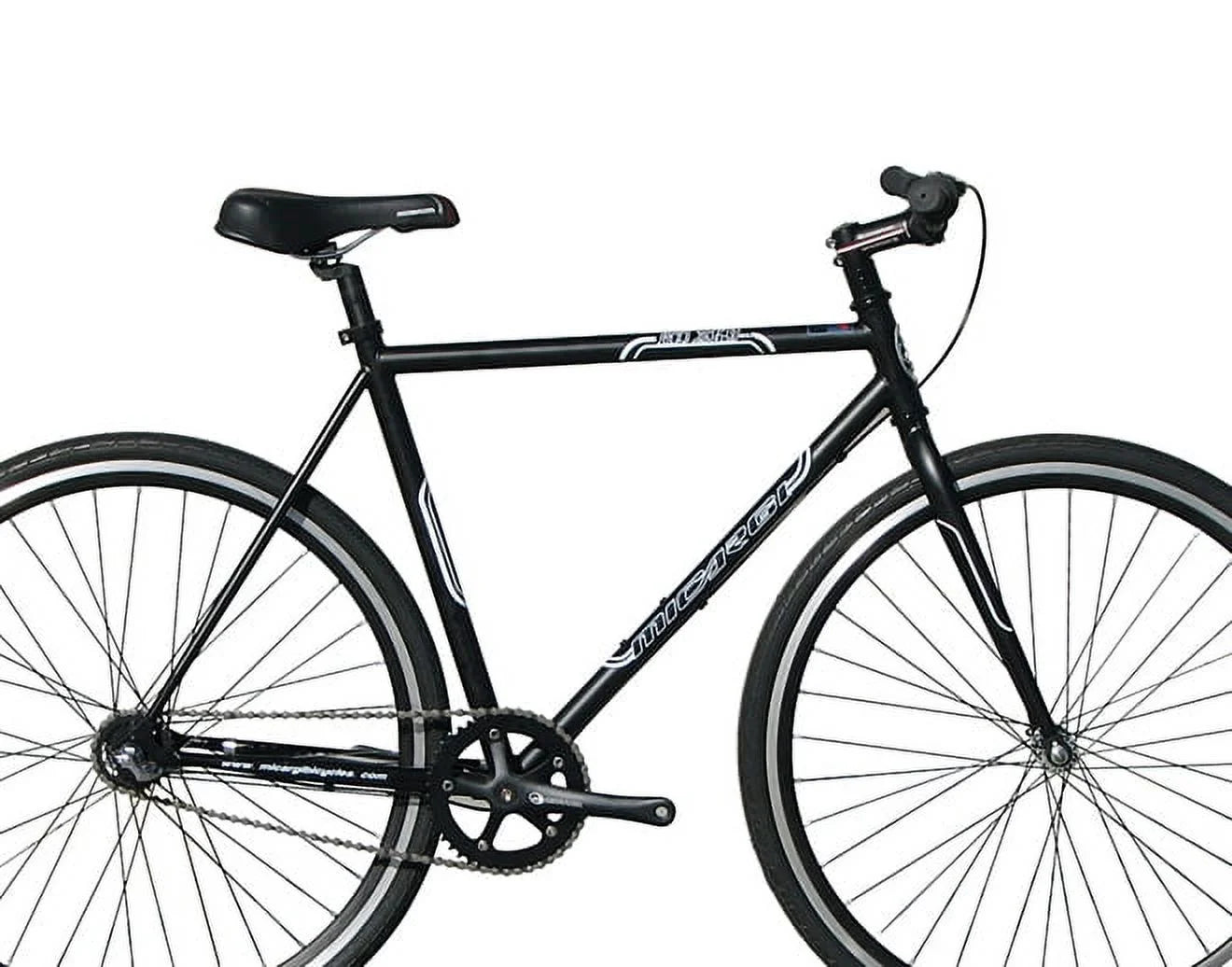 Wonder Wheels Fixed Bike 700C 57cm Hi - Ten Steel Frame Side Pull Brake Alloy Black Rims 700c*1.5*14g*32h*h30 Black Spokes, Tire: Black. - Matte Black & Black