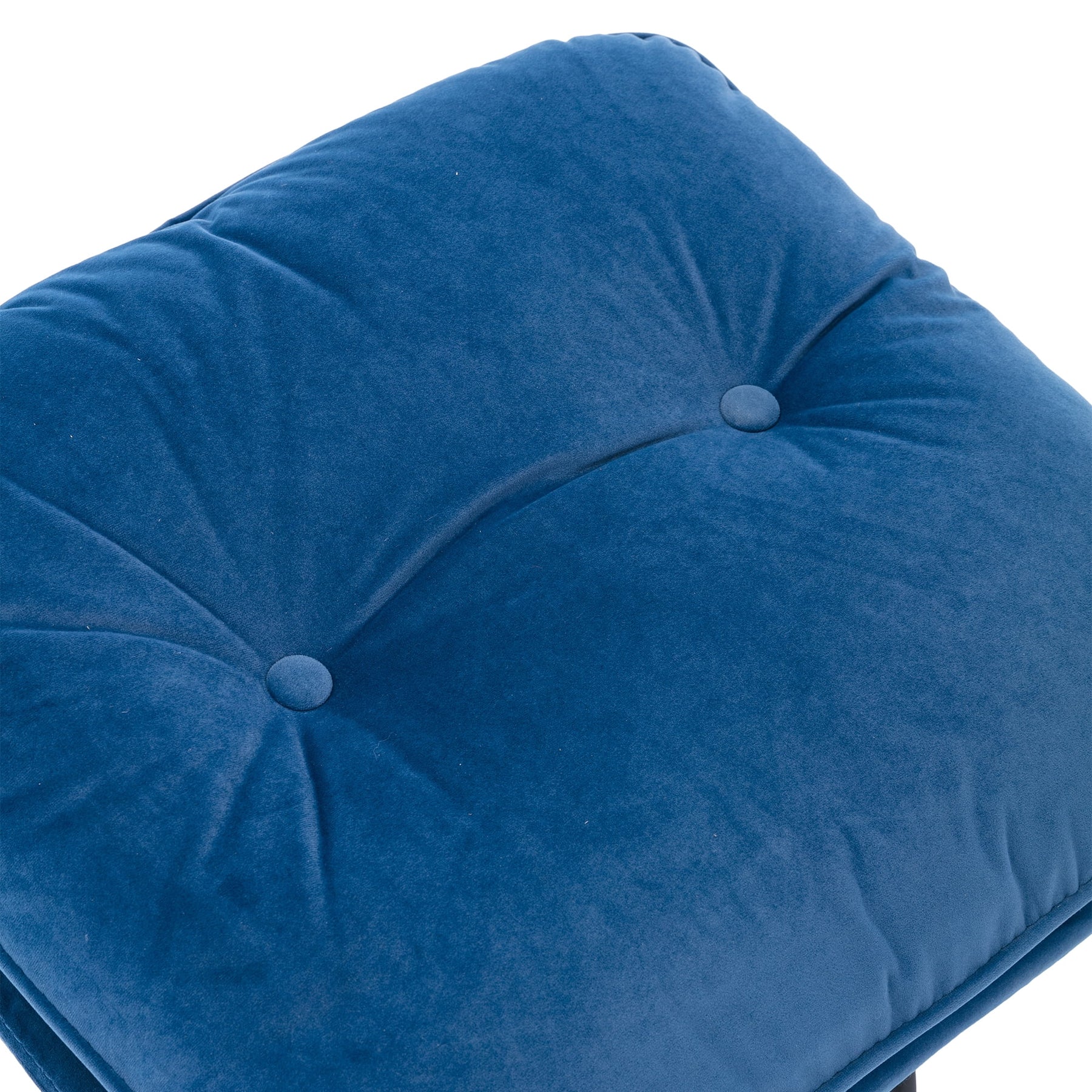 Swivel Accent Chair with Ottoman, Velvet Accent Chair with Footrest, Mid - Century Modern Lounge Chair and Ottoman Set, Reading Chair for Living Room, Bedroom, Reading Room, Home Office, Blue