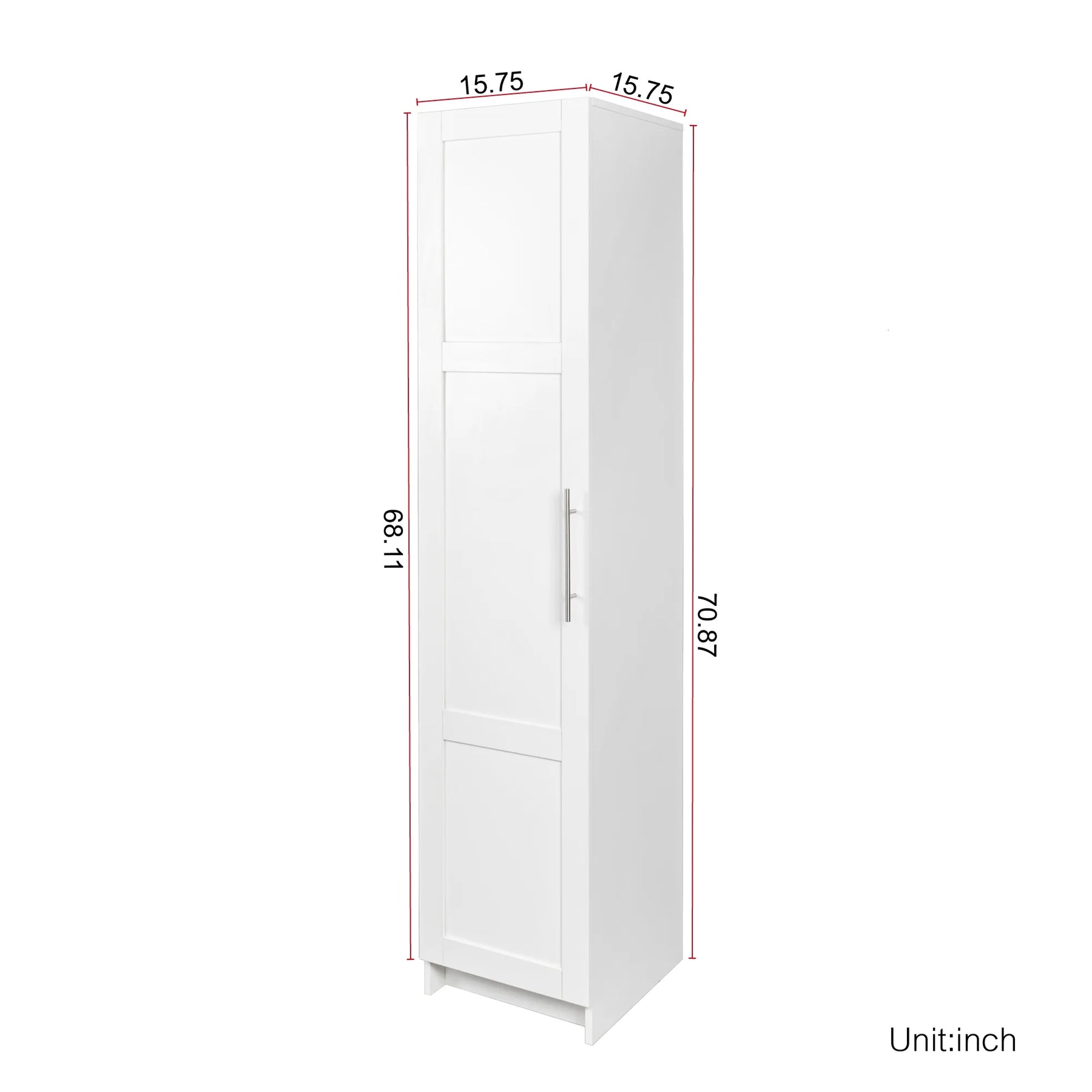 Slim Tall Storage Cabinet, Pantry Cabinet with Doors Shelves Small Space for Kitchen Living Room Bathroom