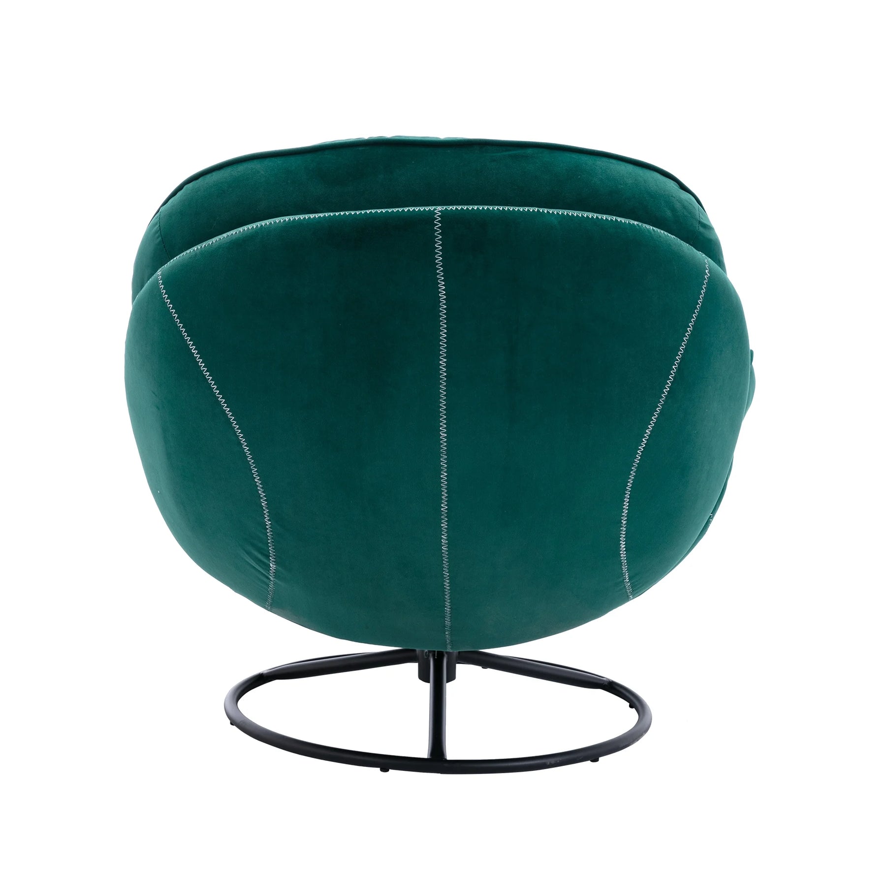 Swivel Accent Chair with Ottoman, Velvet Accent Chair with Footrest, Mid - Century Modern Lounge Chair and Ottoman Set, Reading Chair for Living Room, Bedroom, Reading Room, Home Office, Blue