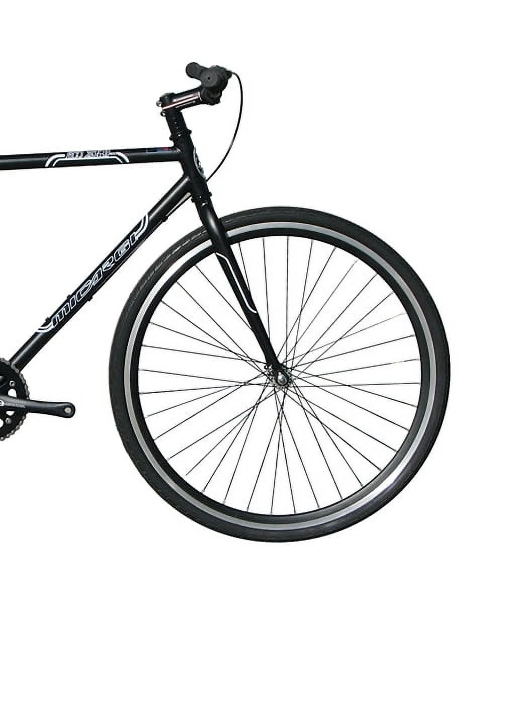 Wonder Wheels Fixed Bike 700C 57cm Hi - Ten Steel Frame Side Pull Brake Alloy Black Rims 700c*1.5*14g*32h*h30 Black Spokes, Tire: Black. - Matte Black & Black