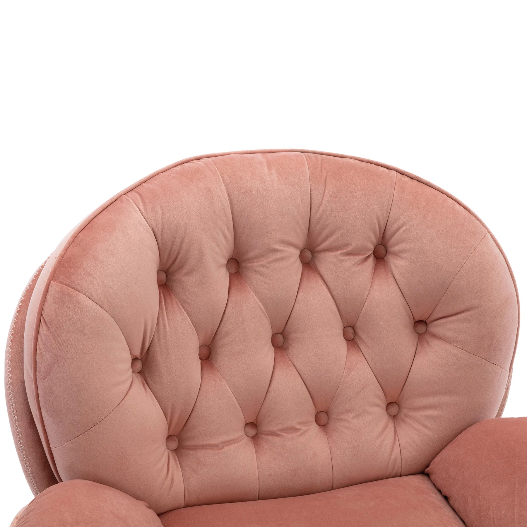 Swivel Accent Chair with Ottoman, Velvet Accent Chair with Footrest, Mid - Century Modern Lounge Chair and Ottoman Set, Reading Chair for Living Room, Bedroom, Reading Room, Home Office, Blue